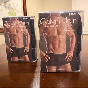 Calvin Klein Black Microfiber Stretch Boxer Briefs 3-Pack